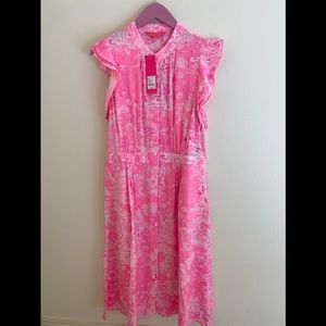 Lilly Pulitzer NWT Pop Up Print MIDI dress- sz 12